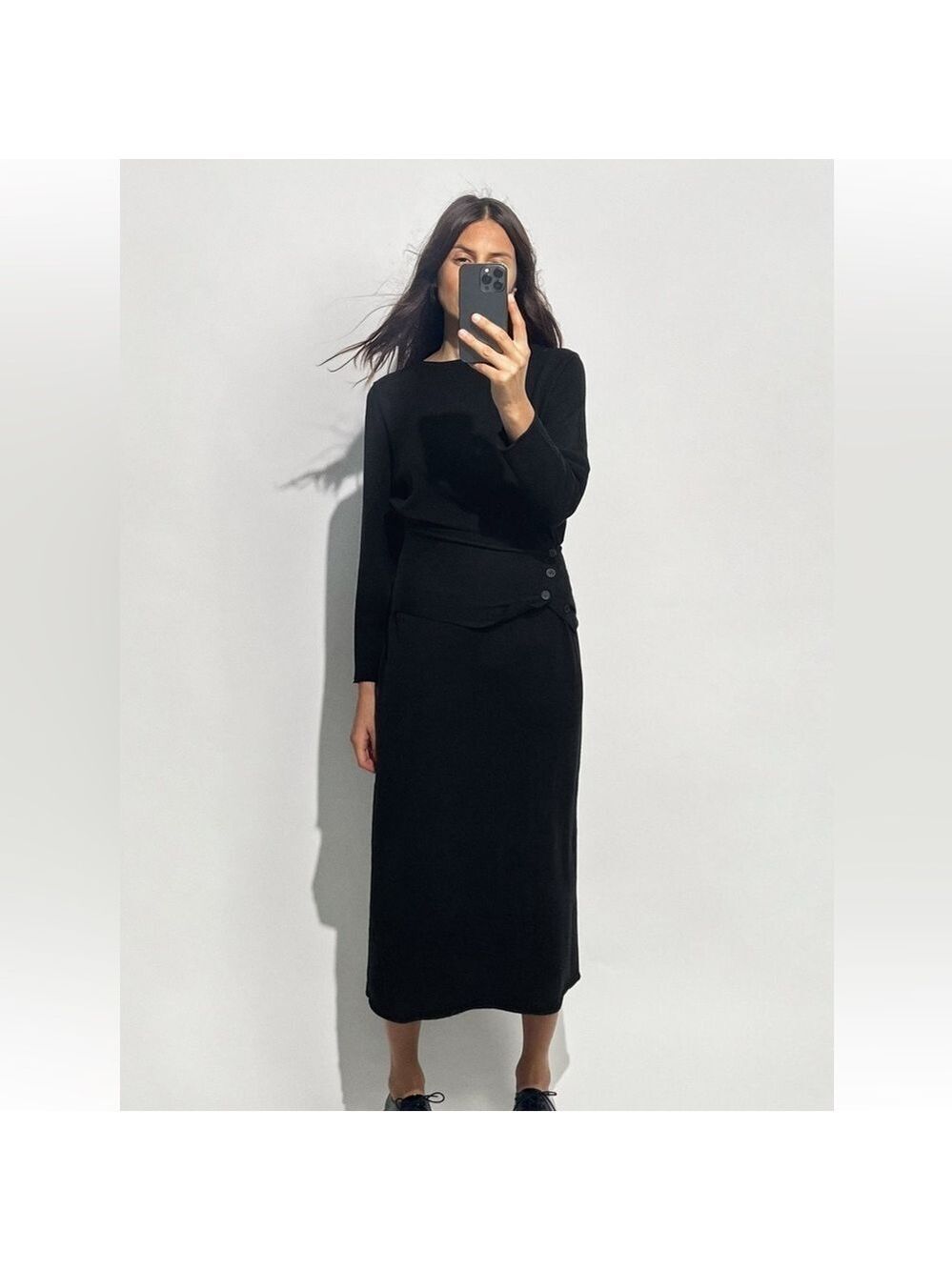SASH KNIT MIDI DRESS